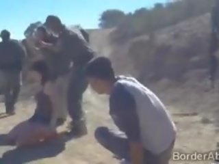 Black Border Officer Catches cute Teen Crossing
