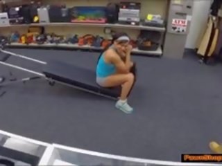 Fit darling Works Out In A Pawn Shop
