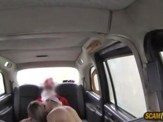Pervy Santa taxi driver bangs his 2 groovy ladies ass