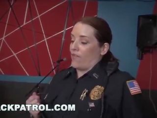 BLACK PATROL - White Cops Track Down And Fuck A Black Deadbeat Dad