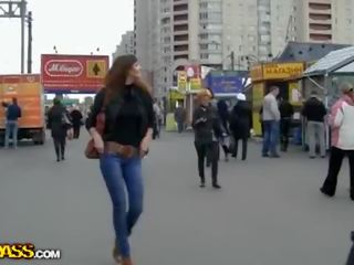 Real public sex clamă cu roscata