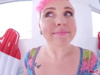 Big susu miley may pov deepthroat and swallowing cum