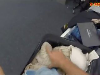 Alluring Latina stewardess pawning her stuff and got fucked hard