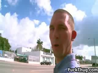 White trash gets sucked by black thug