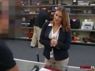 Business schoolgirl Pussy Fucked By Pawn Man In Pawnshops Office