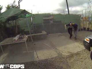 Screw the Cops - Naughty cop squirts all over cock
