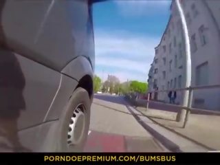 BUMS BUS - Wild public sex video with hard up European hottie Lilli Vanilli