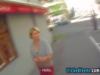 A charming Amateur Teen Gets Seduced In The Street