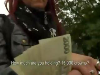 Привабливий чешка подруга terry аналізували для готівка