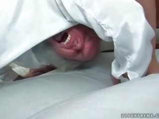 Daughter punishing and fucking a grandpa